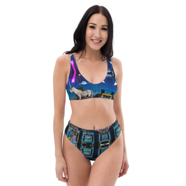 Recycled high-waisted bikini