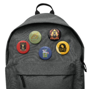 Unicorns In Dumpsters - Set of pin buttons